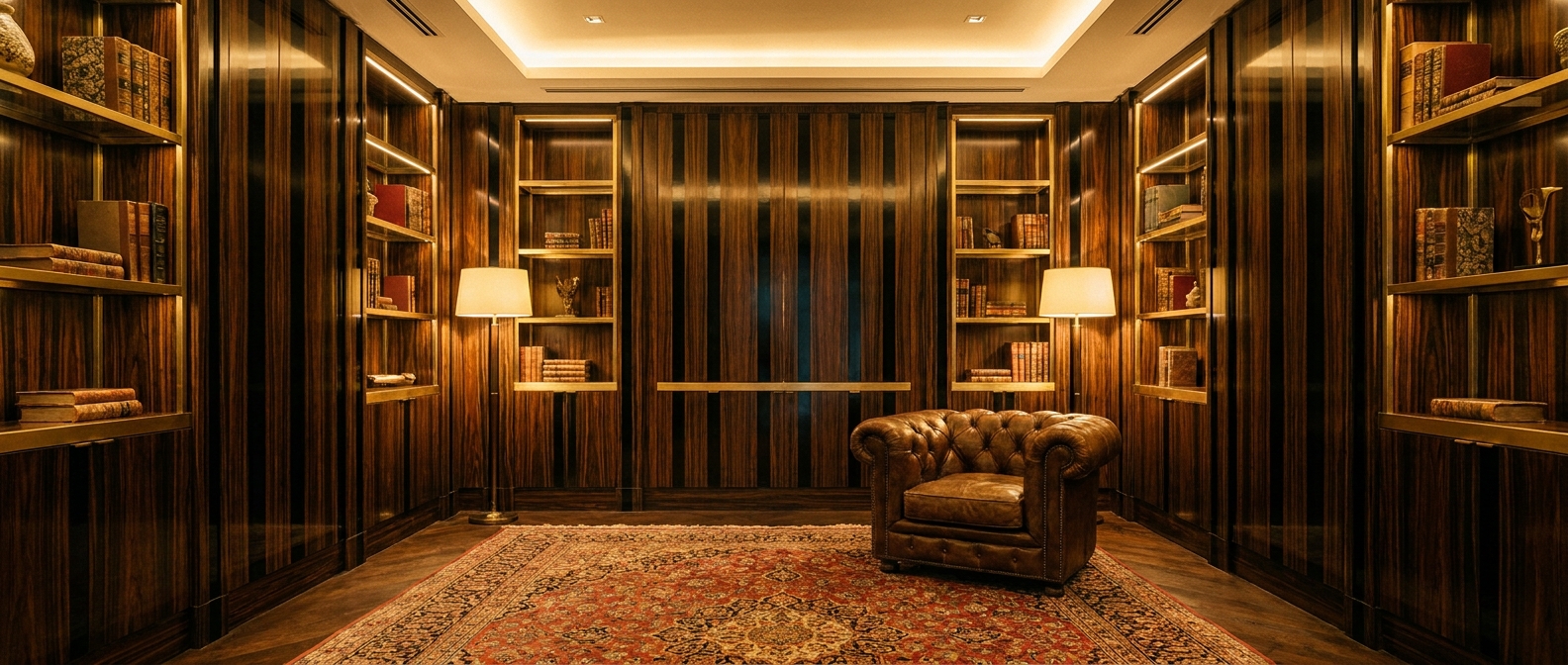Premium Wood Veneers in High-End Interiors: Walnut, Macassar, Olive Ash – image 1